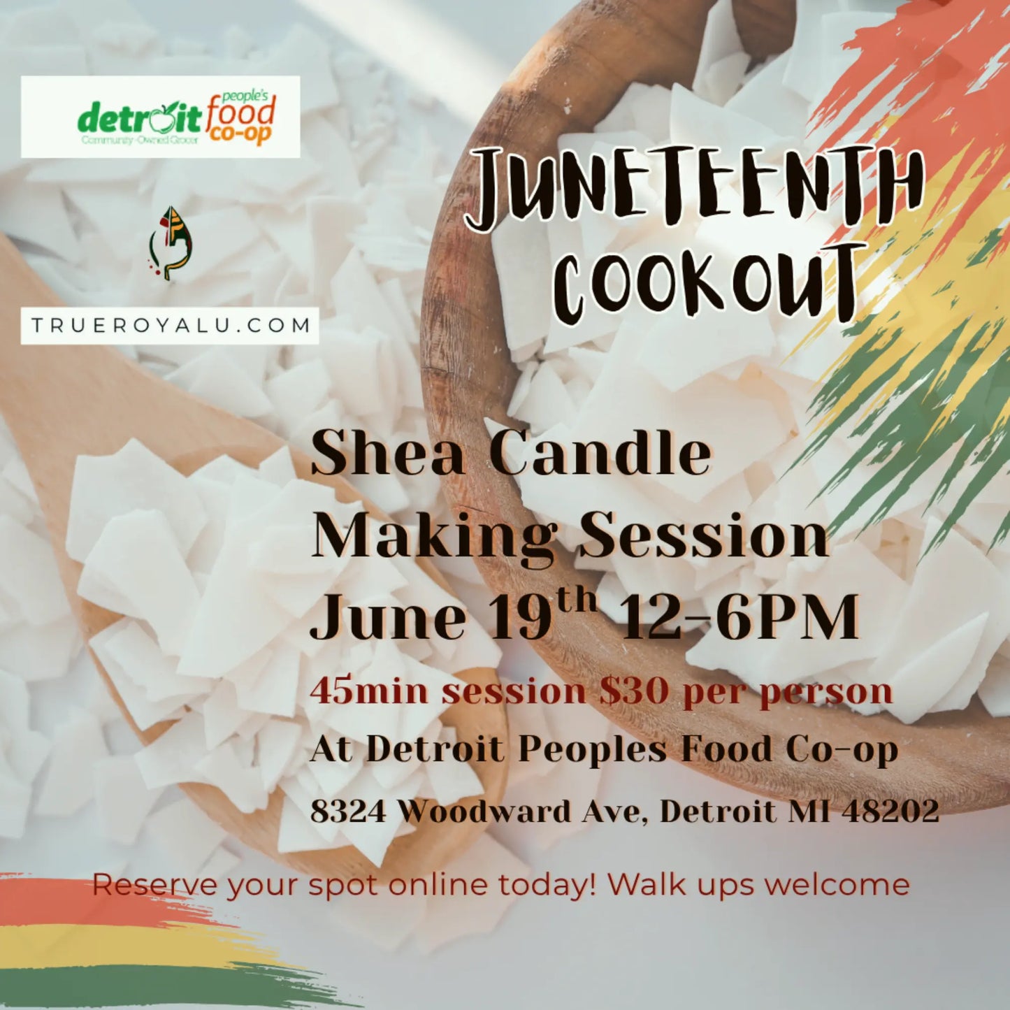 June 19th Shea Butter Candle Making